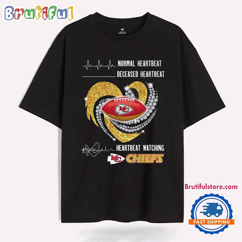 Heartbeat Watching Kansas City Chiefs 2025 T Shirt