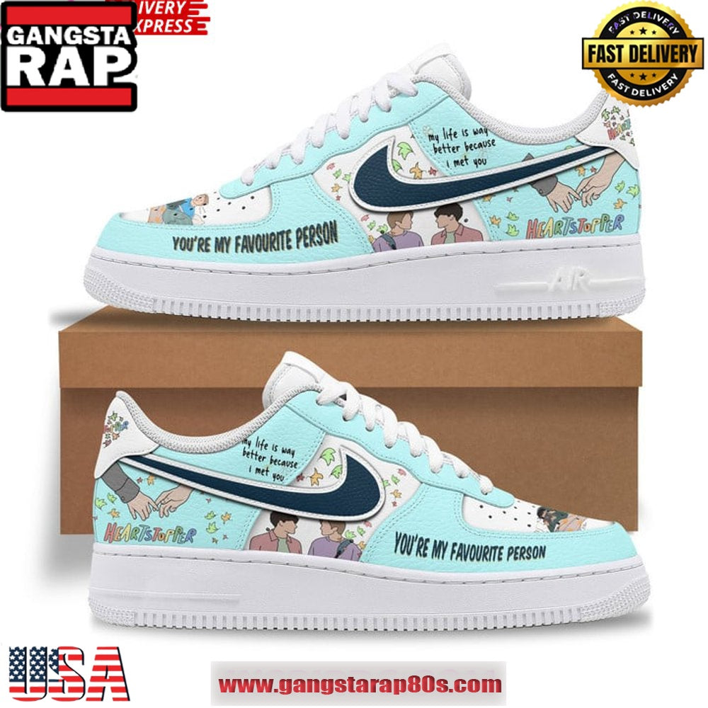 Heartstopper You’re My Favourite Person Air Force 1 Sneakers Shoes