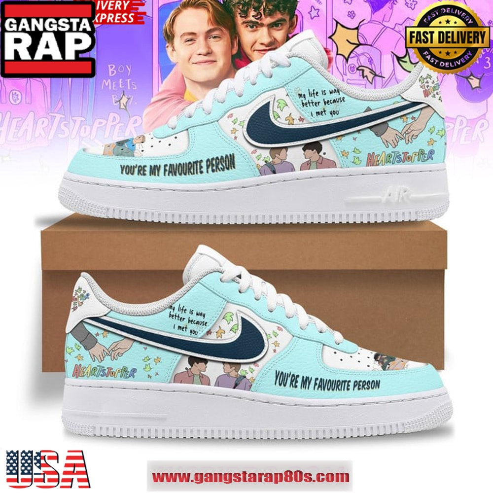 Heartstopper You’re My Favourite Person Air Force 1 Sneakers Shoes