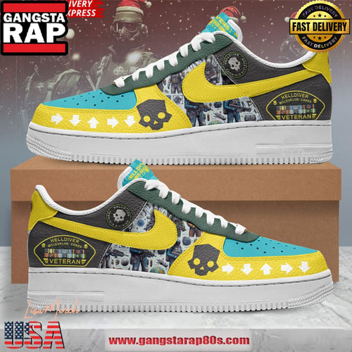 Helldiver Veteran Limited Edition Air Force 1 Shoes Running Sneakers