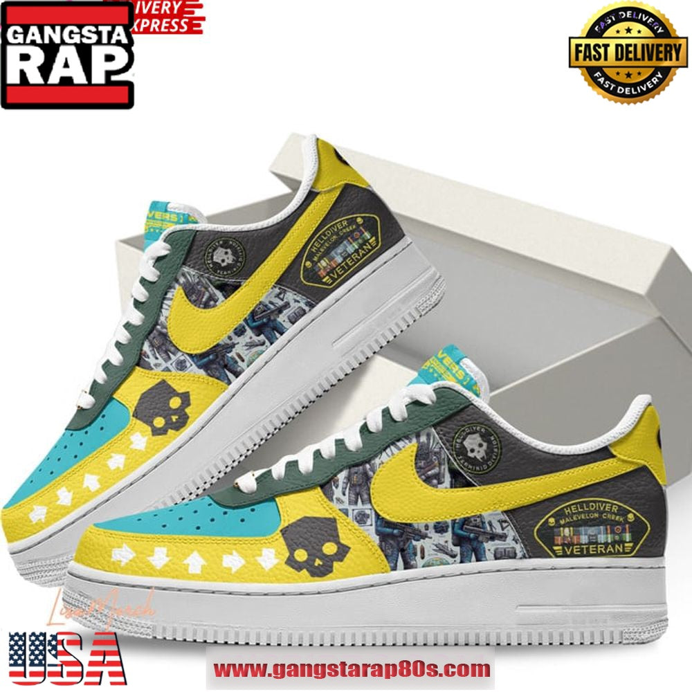 Helldiver Veteran Limited Edition Air Force 1 Shoes Running Sneakers