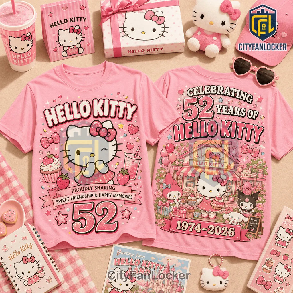 Hello Kitty and Friends 52nd Anniversary Pink T-Shirt