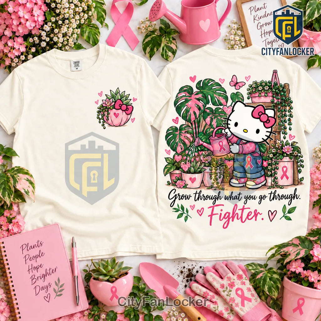 Hello Kitty Breast Cancer Awareness Shirt
