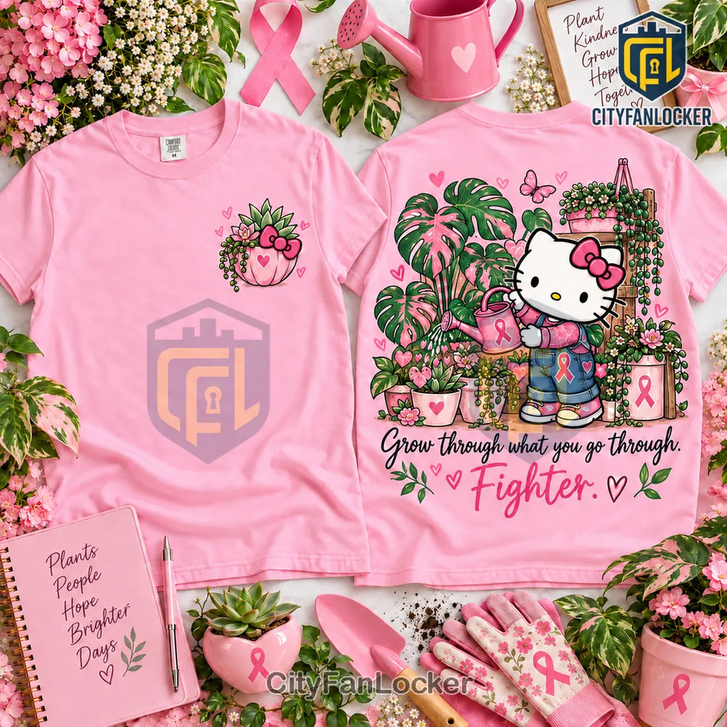 Hello Kitty Breast Cancer Awareness Shirt