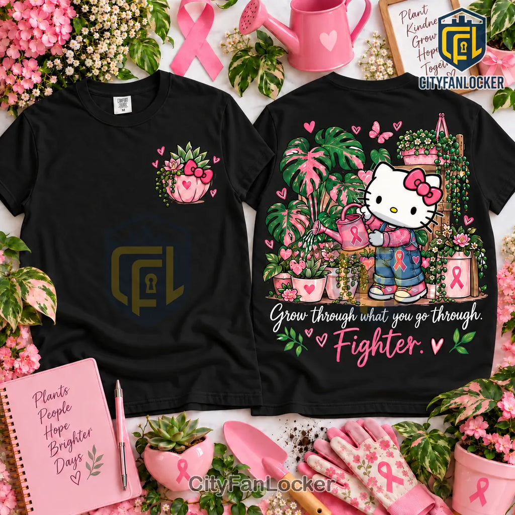 Hello Kitty Breast Cancer Awareness Shirt