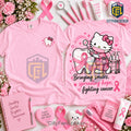Hello Kitty Dental Hygienist Pink Ribbon Shirt