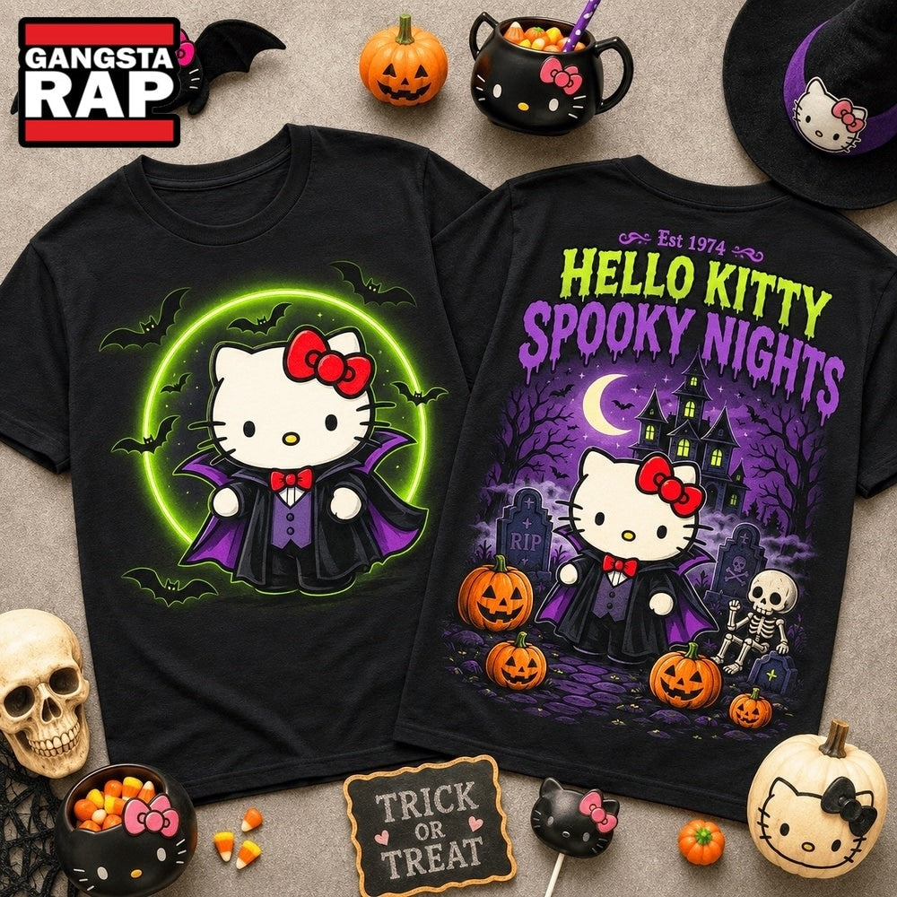 Hello Kitty Halloween Spooky Nights 3D Shirt Hoodie T-Shirt