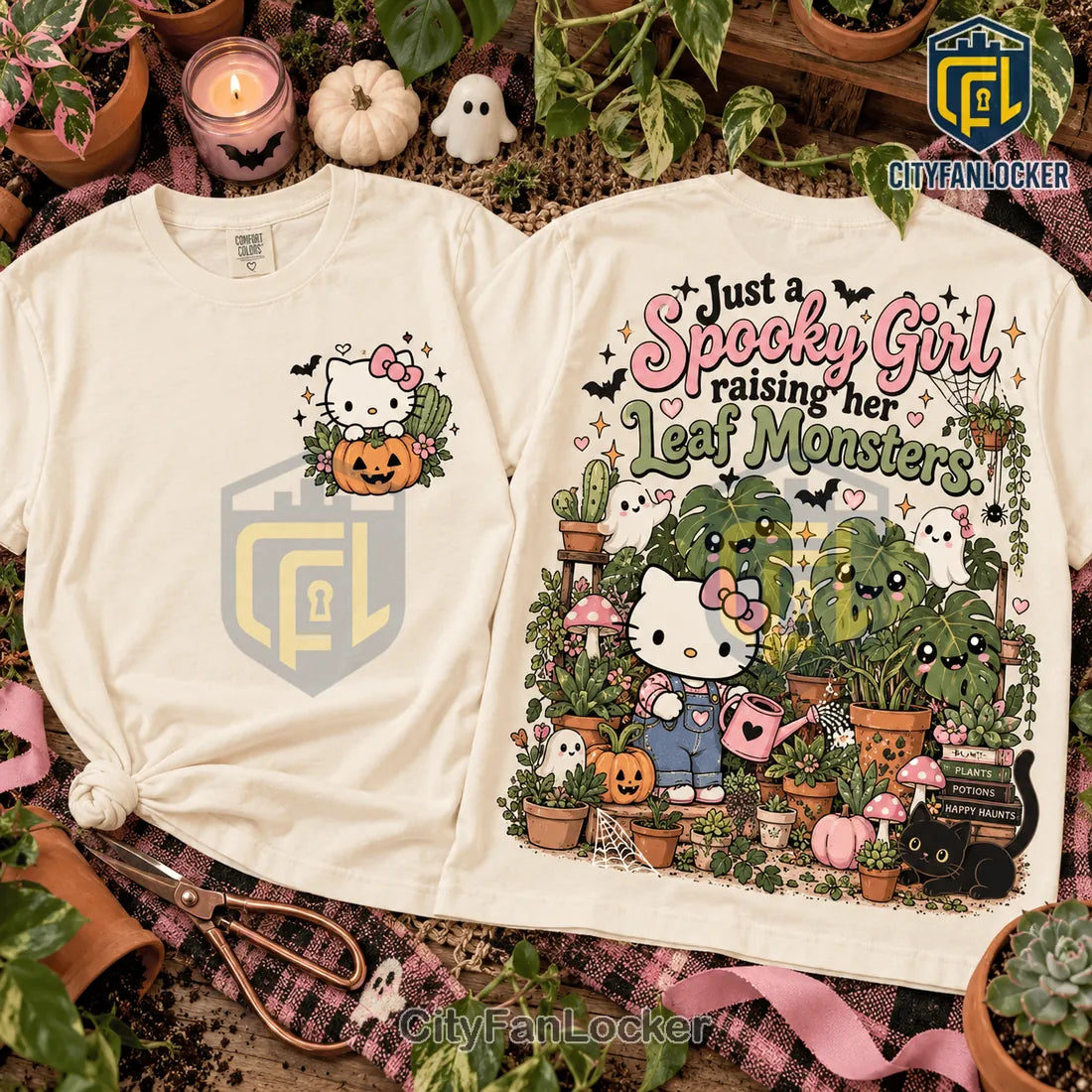 Hello Kitty Leaf Monsters Halloween Shirt