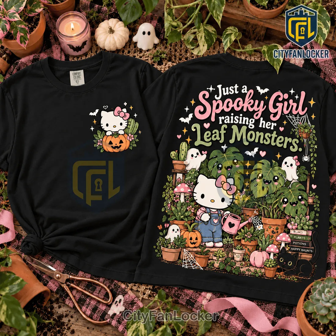 Hello Kitty Leaf Monsters Halloween Shirt
