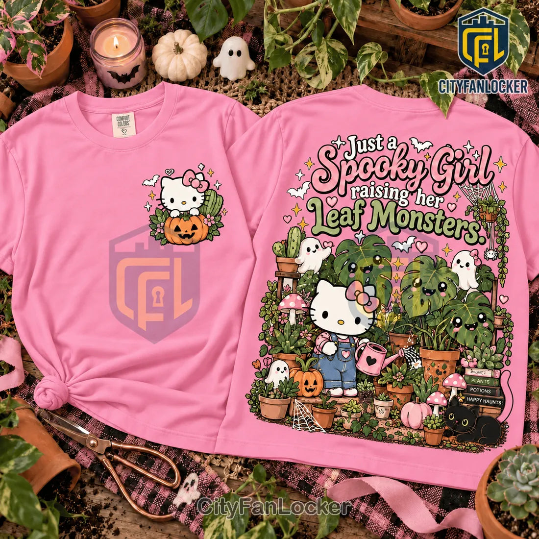 Hello Kitty Leaf Monsters Halloween Shirt