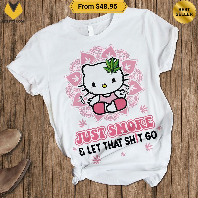 Hello Kitty Let That Shit Go Weed Pajamas Set