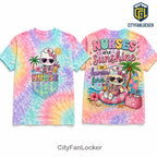 Hello Kitty Summer Nurse Tie Dye T-Shirt