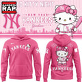 Hello Kitty x New York Yankees 2026 Pink Hoodie T-Shirt