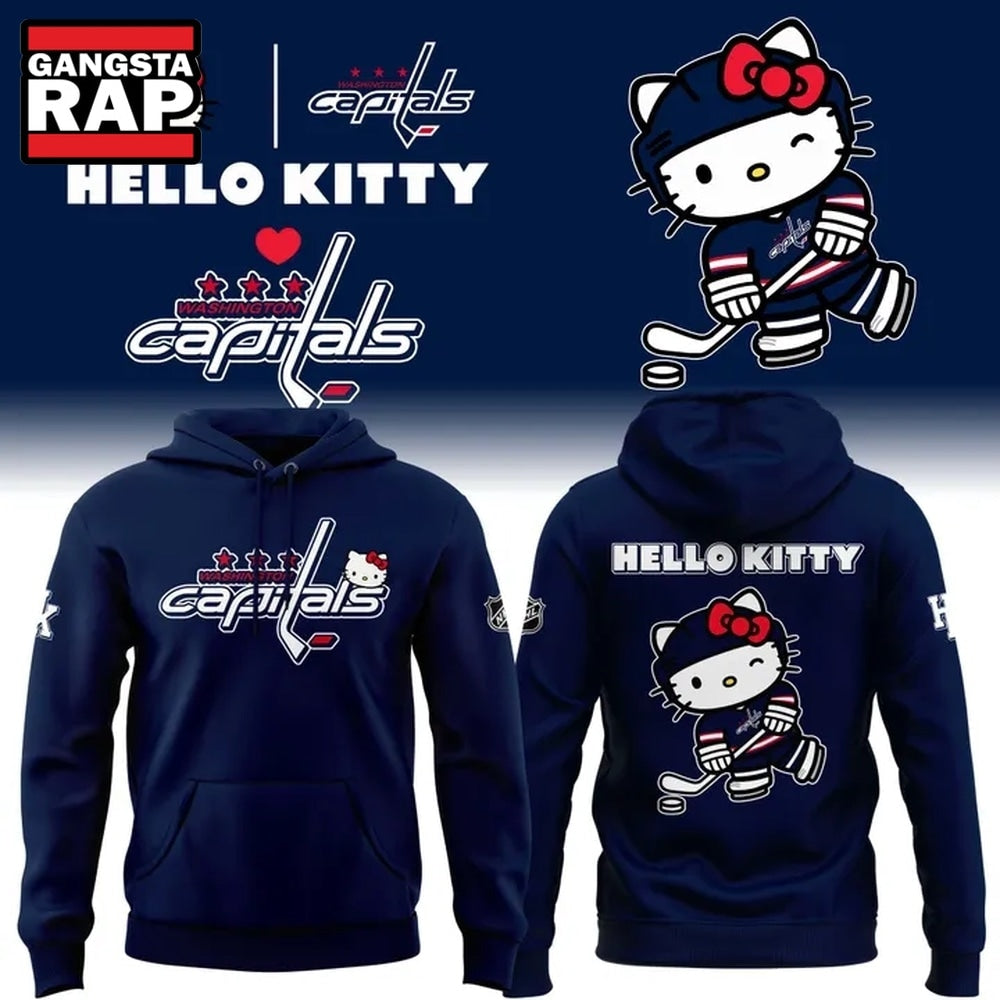 Hello Kitty x Washington Capitals Hoodie Shirt