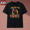 Helloween Hooded Sorcerer Crystal Ball Pumpkins Graphic T Shirt, Music 2D Shirt