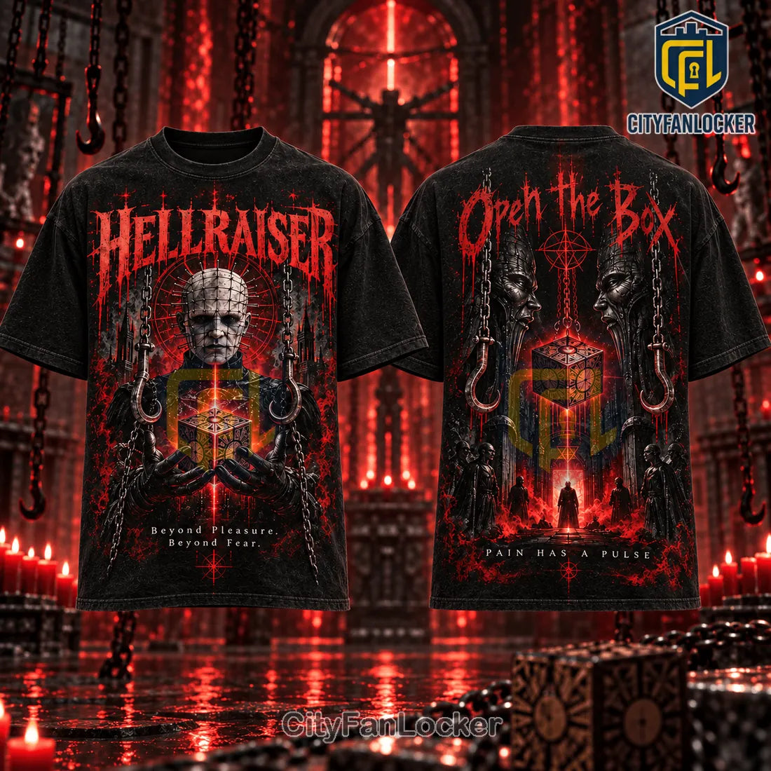 Hellraiser Pinhead Puzzle Box Wash Shirt