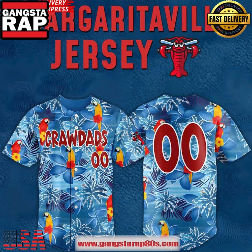 Hickory Crawdads Margaritaville Night 2025 Custom Aloha Hawaiian Shirt