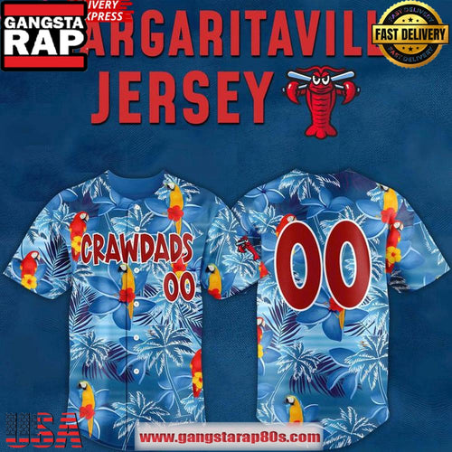 Hickory Crawdads Margaritaville Night 2025 Custom Aloha Hawaiian Shirt