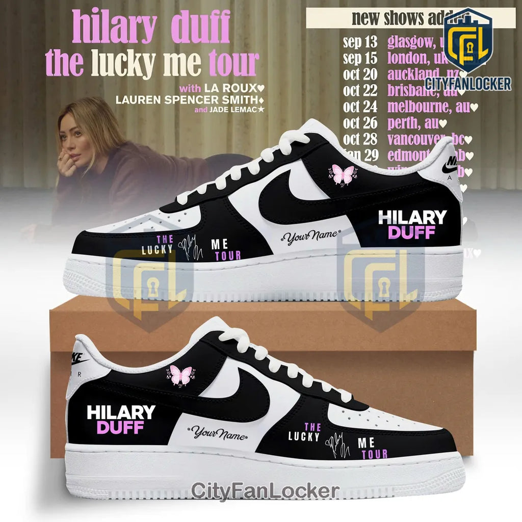 Hilary Duff The Lucky Me Tour Butterfly Custom Air Force 1 Sneakers