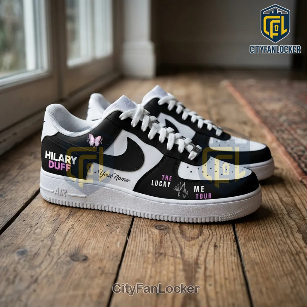 Hilary Duff The Lucky Me Tour Butterfly Custom Air Force 1 Sneakers