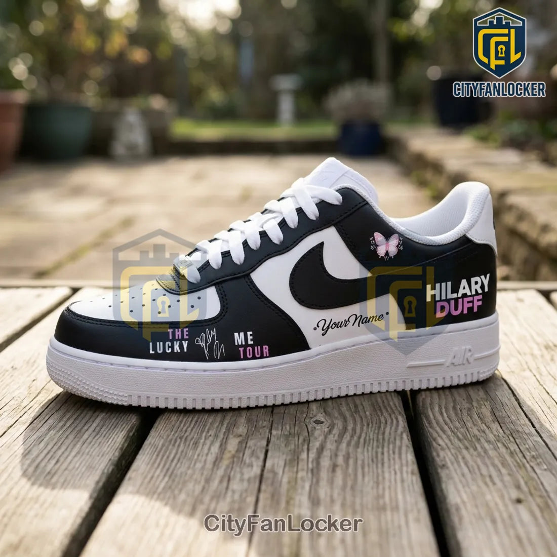Hilary Duff The Lucky Me Tour Butterfly Custom Air Force 1 Sneakers