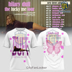Hilary Duff The Lucky Me Tour Pink Butterfly White Hoodie