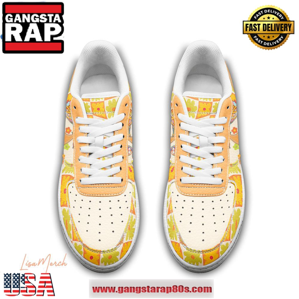 Hippie Love Peace Joy Air Force 1 Running Sneakers Shoes