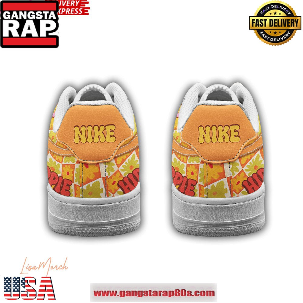 Hippie Love Peace Joy Limited Edition Air Force 1 Running Sneakers Shoes