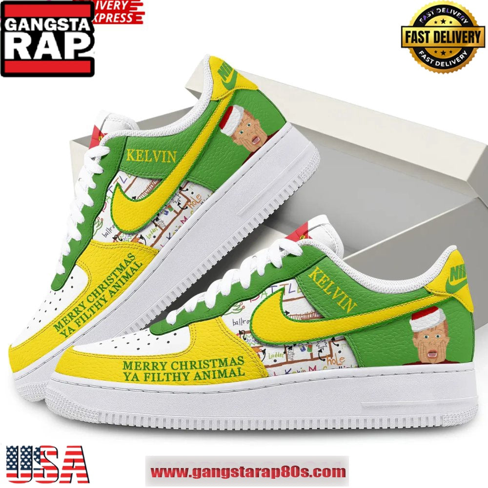 Home Alone Merry Christmas Limited Edition Air Force 1 Running Sneakers Shoes