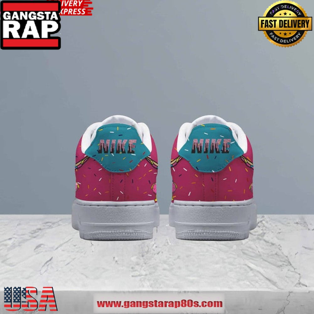 Homer Simpson Donut Dream Limited Edition Air Force 1 Sneakers Shoes