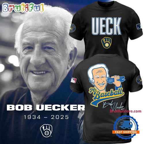Honoring The Legend Brewers Icon And Baseball Hall of Famer Bob Uecker Black T Shirt
