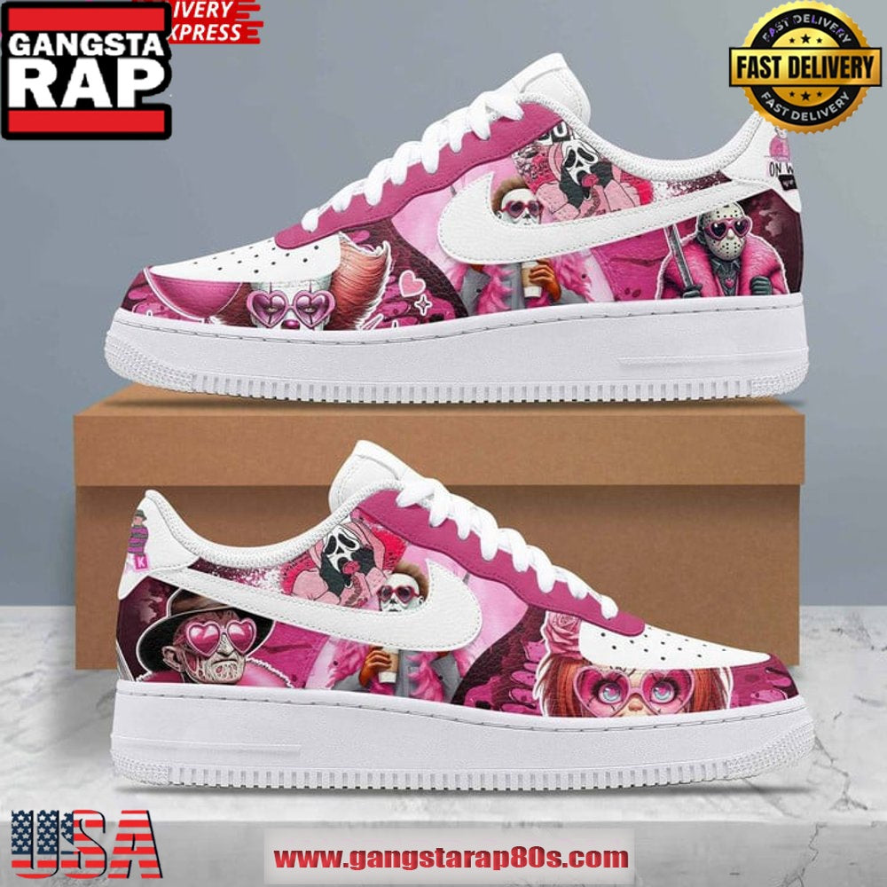 Horror Film Pink Limited Edition Air Force 1 Running Sneakers Shoes