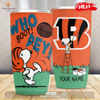 HOT Personalize NFL Cincinnati Bengals Snoopy Stainless Steel Tumbler