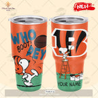 HOT Personalize NFL Cincinnati Bengals Snoopy Stainless Steel Tumbler