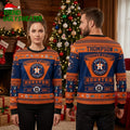 Houston Astros 1962 Retro Custom Name Ugly Christmas Sweater