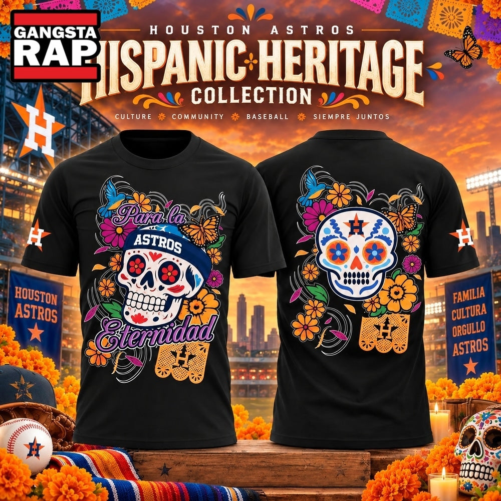 Houston Astros 2026 Hispanic Heritage Dia de los Muertos Graphic T Shirt