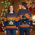 Houston Astros Baby Yoda Holding Baseball Ugly Christmas Sweater