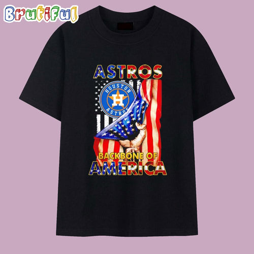 Houston Astros Backbone of America Flag T Shirt