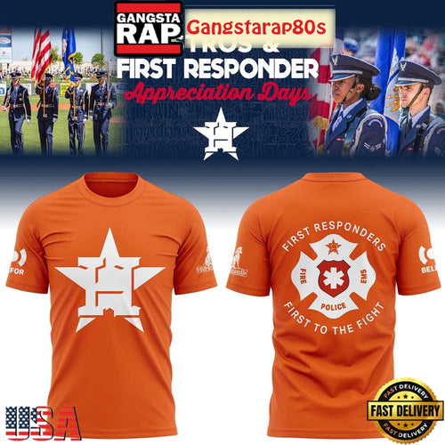 Houston Astros First Responders Day All Over Print T Shirt