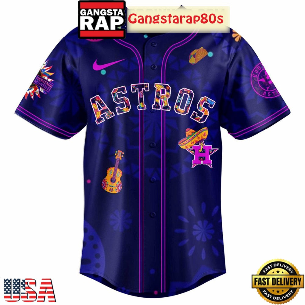Houston Astros Hispanic Heritage Celebrations 2025 Unique Design Baseball Jersey