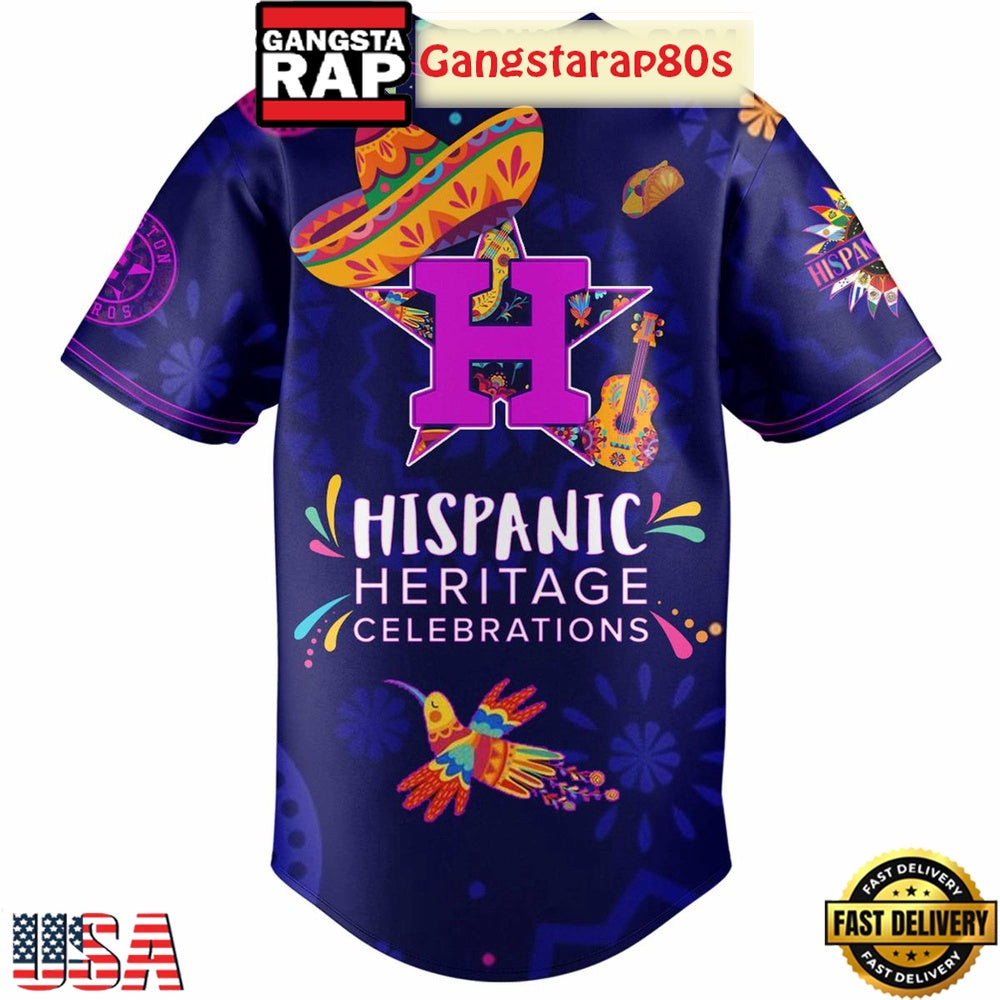 Houston Astros Hispanic Heritage Celebrations 2025 Unique Design Baseball Jersey