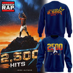Houston Astros JOSE ALTUVE 2500 CAREER HITS Navy Hoodie T-Shirt