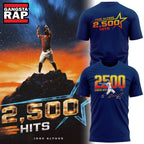 Houston Astros JOSE ALTUVE 2500 CAREER HITS Navy Hoodie T-Shirt