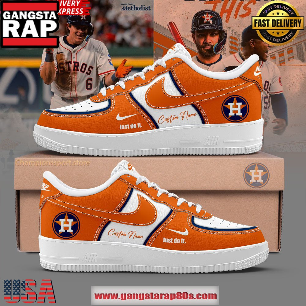 Houston Astros Just Do It Limited Edition Air Force 1 Running Sneakers Shoes