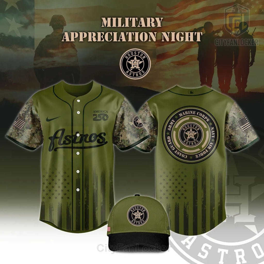 Houston Astros Military Appreciation America 250 Edition 2026 Baseball Jersey