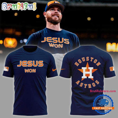 Houston Astros MLB 2024 Navy Jesus Won T Shirt
