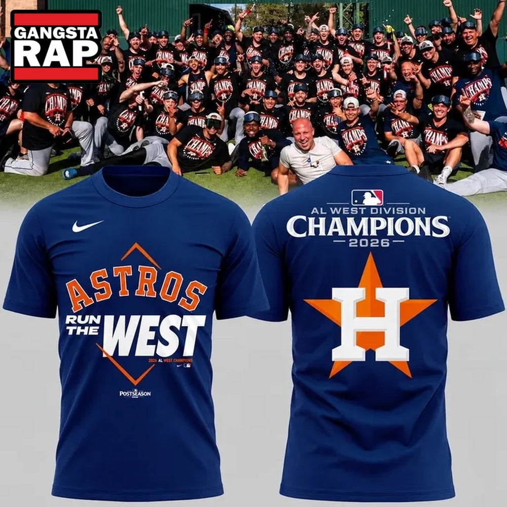 Houston Astros Navy 2026 AL West Division Champions Limited Edition 3D Shirt