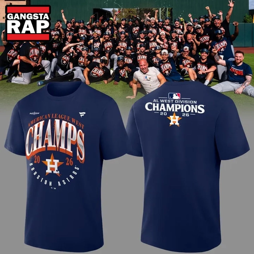 Houston Astros Navy 2026 AL West Division Champions T Shirt