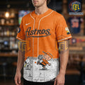 Houston Astros Peanuts Night 2026 Snoopy Orange Baseball Jersey