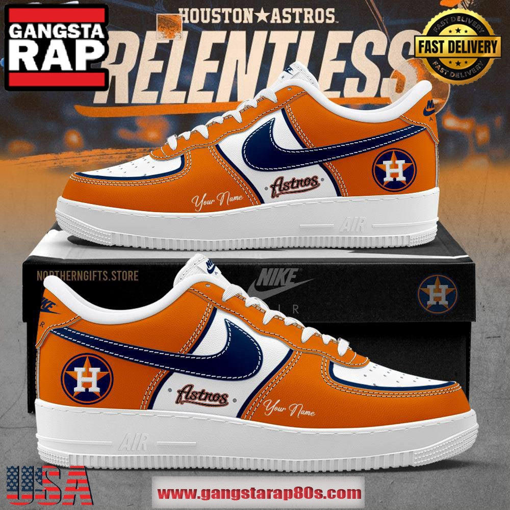 Houston Astros Relentless Limited Edition Air Force 1 Running Sneakers Shoes